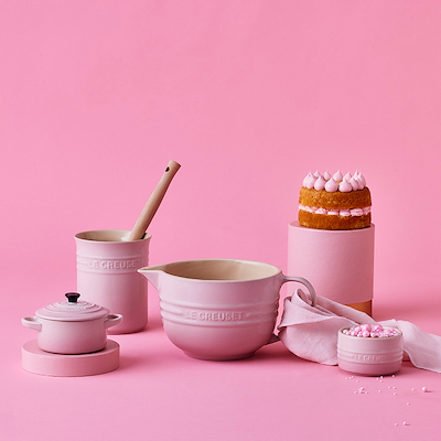 Le Creuset Signature stentøj bestik- og redskabskrukke Shell Pink