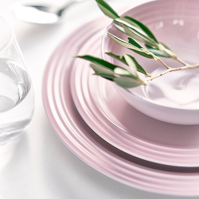 Le Creuset Signature stentøj dyb tallerken 16cm Shell Pink
