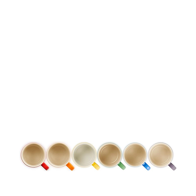 Le Creuset Signature Rainbow kaffekrus stentøj 35 cl 6 stk.