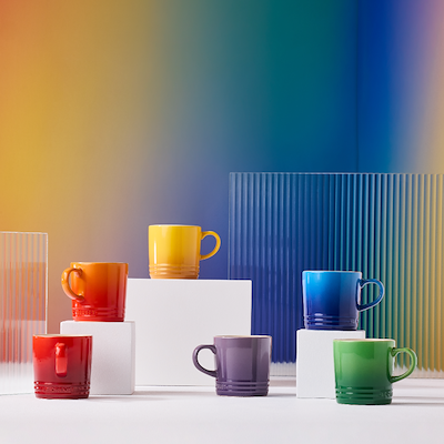 Le Creuset Signature Rainbow kaffekrus stentøj 35 cl 6 stk.