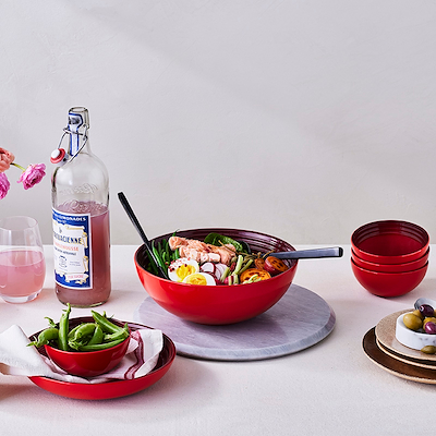 Le Creuset Signature stentøj serveringsskål 24cm Cerise