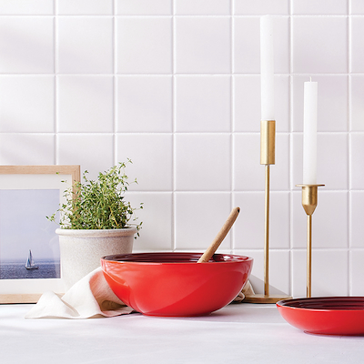 Le Creuset Signature stentøj serveringsskål 24cm Cerise