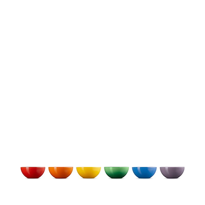 Le Creuset Signature Rainbow snackskåle stentøj Ø 12 cm 6 stk.