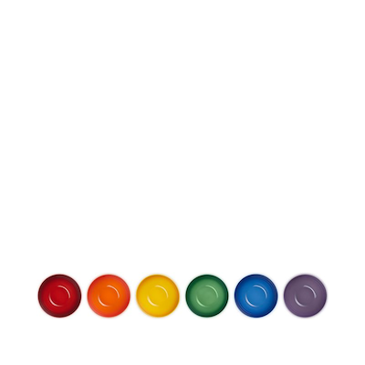 Le Creuset Signature Rainbow snackskåle stentøj Ø 12 cm 6 stk.