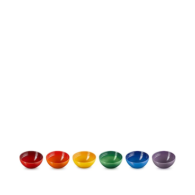 Le Creuset Signature Rainbow snackskåle stentøj Ø 12 cm 6 stk.