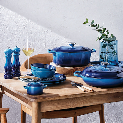 Le Creuset Signature stentøj middagstallerken 27cm Azure