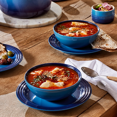 Le Creuset Signature stentøj frokosttallerken 22 cm Azure