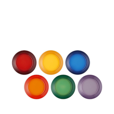 Le Creuset Signature Rainbow frokosttallerken stentøj Ø 22 cm 6 stk.
