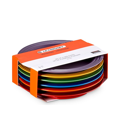 Le Creuset Signature Rainbow frokosttallerken stentøj Ø 22 cm 6 stk.