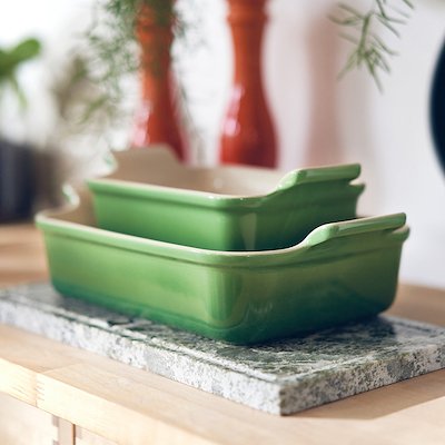 Le Creuset Signature stentøj Heritage rektangulært fad 32cm Bamboo