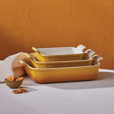 Le Creuset Signature stentøj Heritage rektangulært fad 26cm Nectar