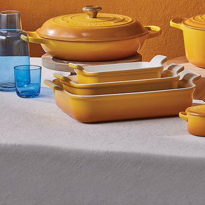 Le Creuset Signature stentøj Heritage rektangulært fad 32cm Nectar