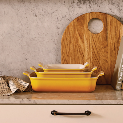 Le Creuset Signature stentøj Heritage rektangulært fad 32cm Nectar