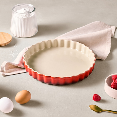 Le Creuset Signature stentøj tærtefad 28cm Cerise