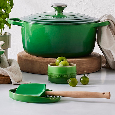 Le Creuset Signature stentøj oval grydeskeholder Bamboo