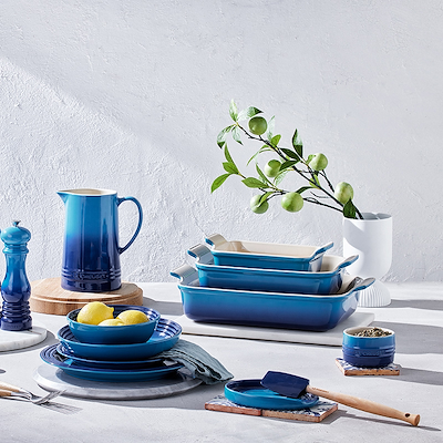 Le Creuset Signature stentøj oval grydeskeholder Azure