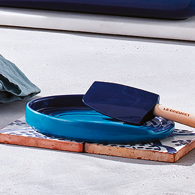 Le Creuset Signature stentøj oval grydeskeholder Azure