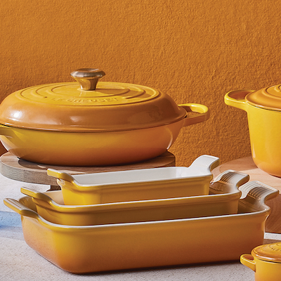 Le Creuset Signature stentøj Heritage rektangulært fad 19cm Nectar