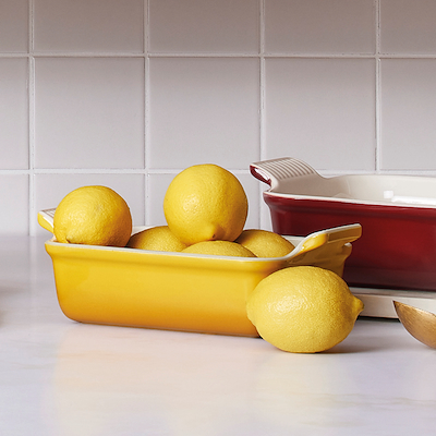 Le Creuset Signature stentøj Heritage rektangulært fad 19cm Nectar