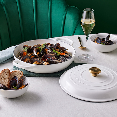 Le Creuset Signature stentøj dyb tallerken 16cm White