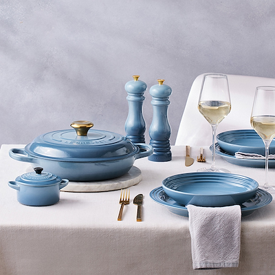 Le Creuset Signature stentøj middagstallerken 27cm Chambray