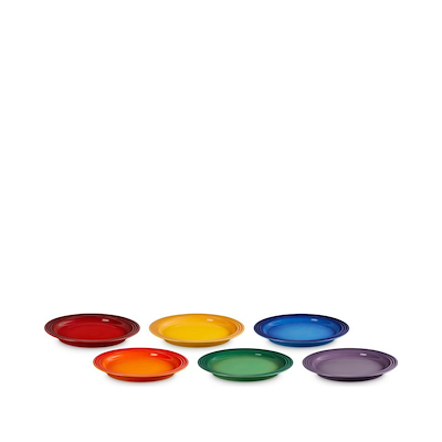 Le Creuset Signature Rainbow middagstallerken stentøj Ø 27 cm 6 stk.