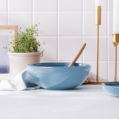 Le Creuset Signature stentøj serveringsskål 24cm Chambray