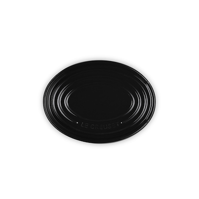 Le Creuset Signature stentøj oval grydeskeholder Black
