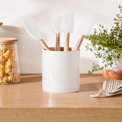 Le Creuset Signature stentøj redskabskrukke 1,1 liter White