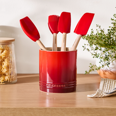 Le Creuset Signature stentøj redskabskrukke 1,1 liter Cerise