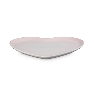 Le Creuset Signature stentøj hjerteformet serveringsfad 32cm Shell Pink