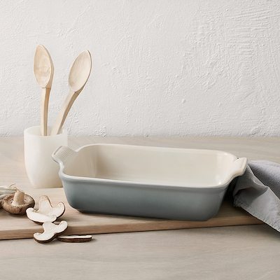 Le Creuset Signature stentøj Heritage rektangulært fad 32cm Sea Salt
