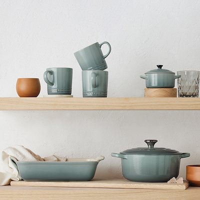 Le Creuset Signature stentøj Heritage rektangulært fad 32cm Sea Salt