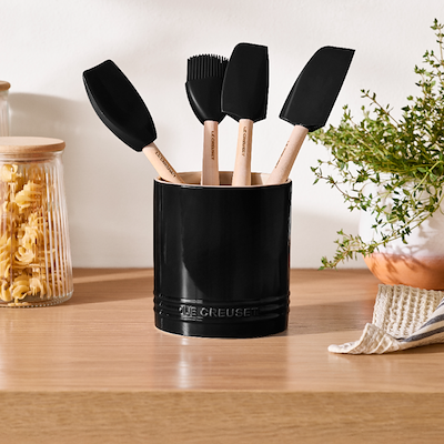 Le Creuset Signature stentøj redskabskrukke 1,1 liter Black