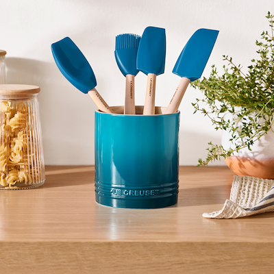 Le Creuset Signature stentøj redskabskrukke 1,1 liter Deep Teal