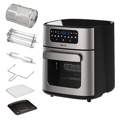 Jocca digital airfryer sort 10 liter 1700 watt