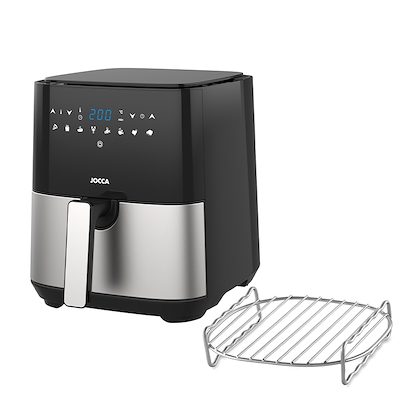 Jocca digital airfryer sort/stål 5 liter 1450 watt