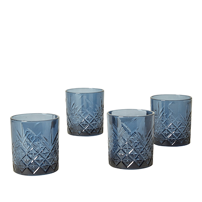 Timeless whisky glas blå 4 stk. 34 cl