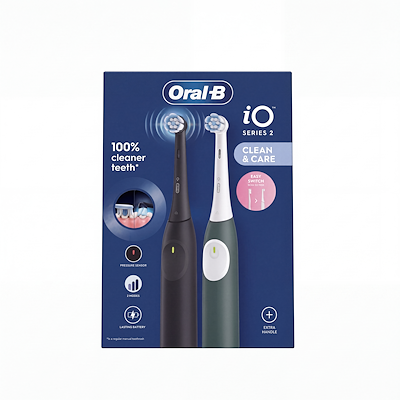 Oral-B iO Series 2 Duo eltandbørste sort/grøn 2 stk.