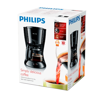 Philips Daily Collection HD7461/20 kaffemaskine sort 1,2 liter