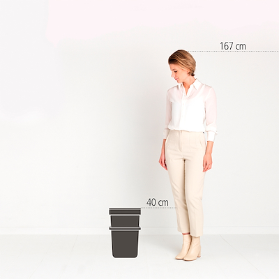 Brabantia Sort & Go affaldsspand med låg mint 16 liter