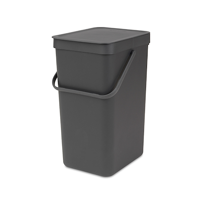 Brabantia Sort & Go affaldsspand med låg mørkegrå 16 liter
