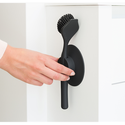 Brabantia Sinkside opvaskebørste med sugekop dark grey