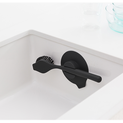 Brabantia Sinkside opvaskebørste med sugekop dark grey