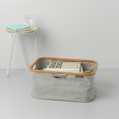 Brabantia vasketøjskurv foldbar med bambuskant 40 liter