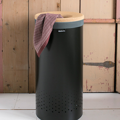 Brabantia vasketøjskurv sort 35 liter