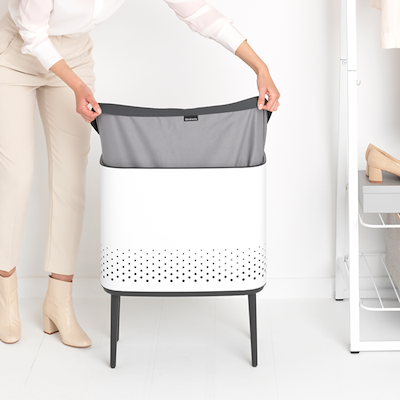 Brabantia Bo vasketøjskurv hvid 60 liter