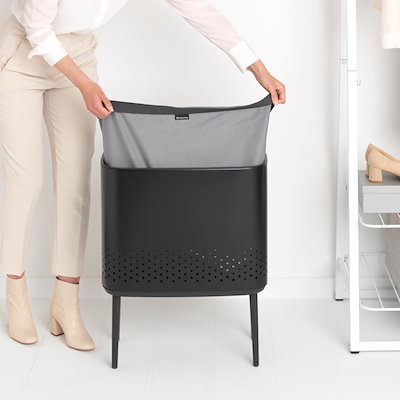 Brabantia Bo vasketøjskurv sort 60 liter
