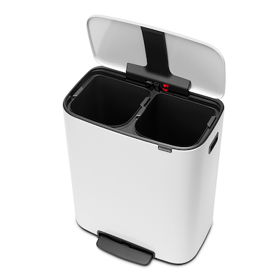 Brabantia Bo pedalspand 2 x 30 liter hvid