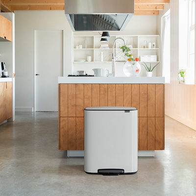 Brabantia Bo pedalspand 2 x 30 liter hvid